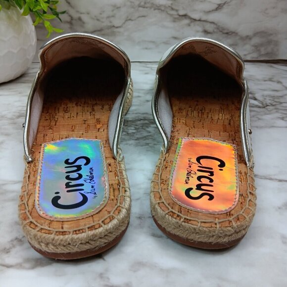 CIRCUS by Sam Edelman Women's Pineapple Palm tree Embroidery Espadrille Mules 10 - Picture 8 of 11